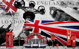 复古怀旧欧式英伦背景墙