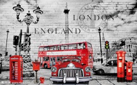 砖墙英伦风格背景墙