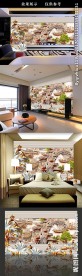 现代立体清明上河图背景墙