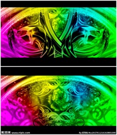 晚会 彩色梦幻花朵