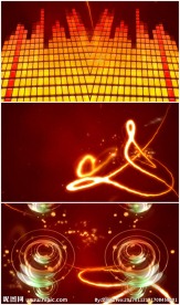 红色音乐动感led背景视频
