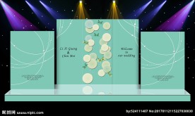 结婚婚庆舞台背景 照片墙