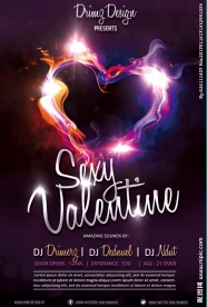 情人节宣传单 梦幻