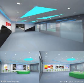 企业展厅设计效果图