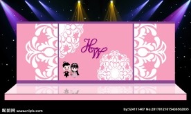 结婚婚庆背景 粉色