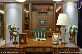 中式简约古香古色复古书房