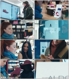 帅哥美女逛商场皮鞋专柜