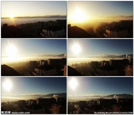 日出间隔拍摄在奥维耶多