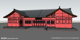 川西民居建筑草图大师SU模型.