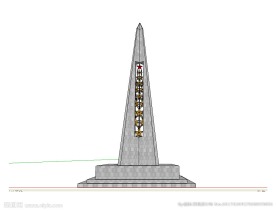 烈士纪念碑草图大师模型