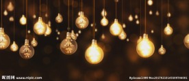 复古温暖灯泡温馨感恩