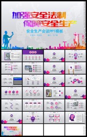 紫色安全生产大气工作总结汇报