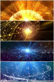 超炫金色粒子蓝色光效