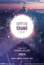 梦幻摩登都市主题论坛派对海报