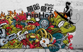 涂鸦装饰画背景墙