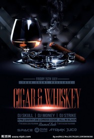 高端商务绅士会所派对宣传海报