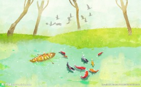 绿色田园风格装饰画背景墙