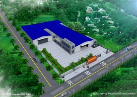 工厂鸟瞰图企业布局效果图