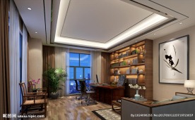 老板办公室效果图