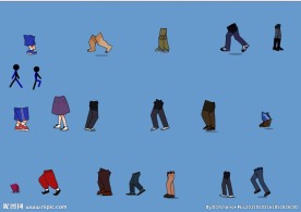 人物走路动作腿部动作Flash