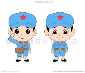小红军卡通