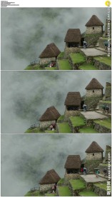 云雾缭绕的农业梯田