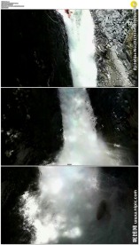 沿着瀑布漂流而下