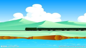 绿皮火车头动画63秒原件