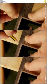 木工用卷尺测量划线