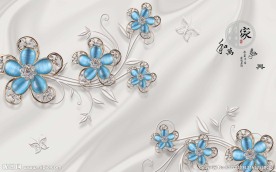 家和万事兴3D珠宝背景墙