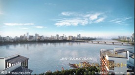 阳台望江房动画场景