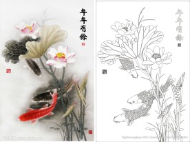 年年有余荷花鱼