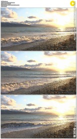 沙滩上的阳光和浪花