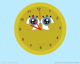 海绵宝宝钟表转动1分钟