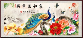 孔雀牡丹图