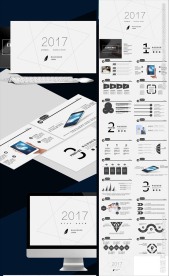 简约2017新年工作计划PPT