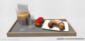 面包果汁李子餐盘