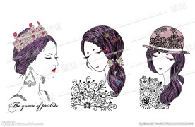 唯美女孩手机壳图案