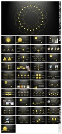 黑金奢华金色线条总结计划