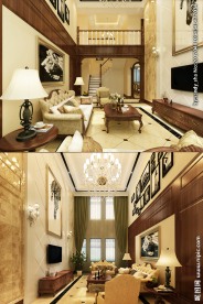 美式 复式 客厅