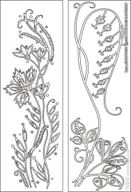 花草移门缕空玻璃雕刻刻绘图案