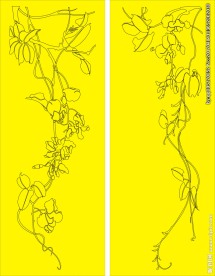 藤蔓移门缕空玻璃雕刻刻绘图案