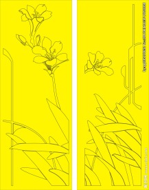 移门缕空玻璃雕刻刻绘图案