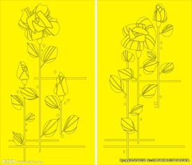 移门缕空玻璃雕刻刻绘图案