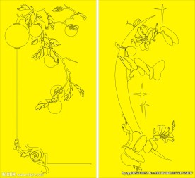 移门缕空玻璃雕刻刻绘图案