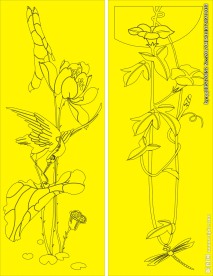 移门缕空玻璃雕刻刻绘图案