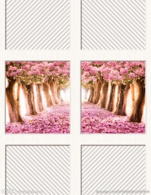 大树林荫道装饰画移门图案