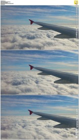云海上空飞机尾翼