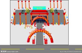 水库工程开工仪式效果图奠基仪式