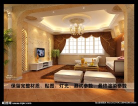 欧式家居客厅隔断效果图